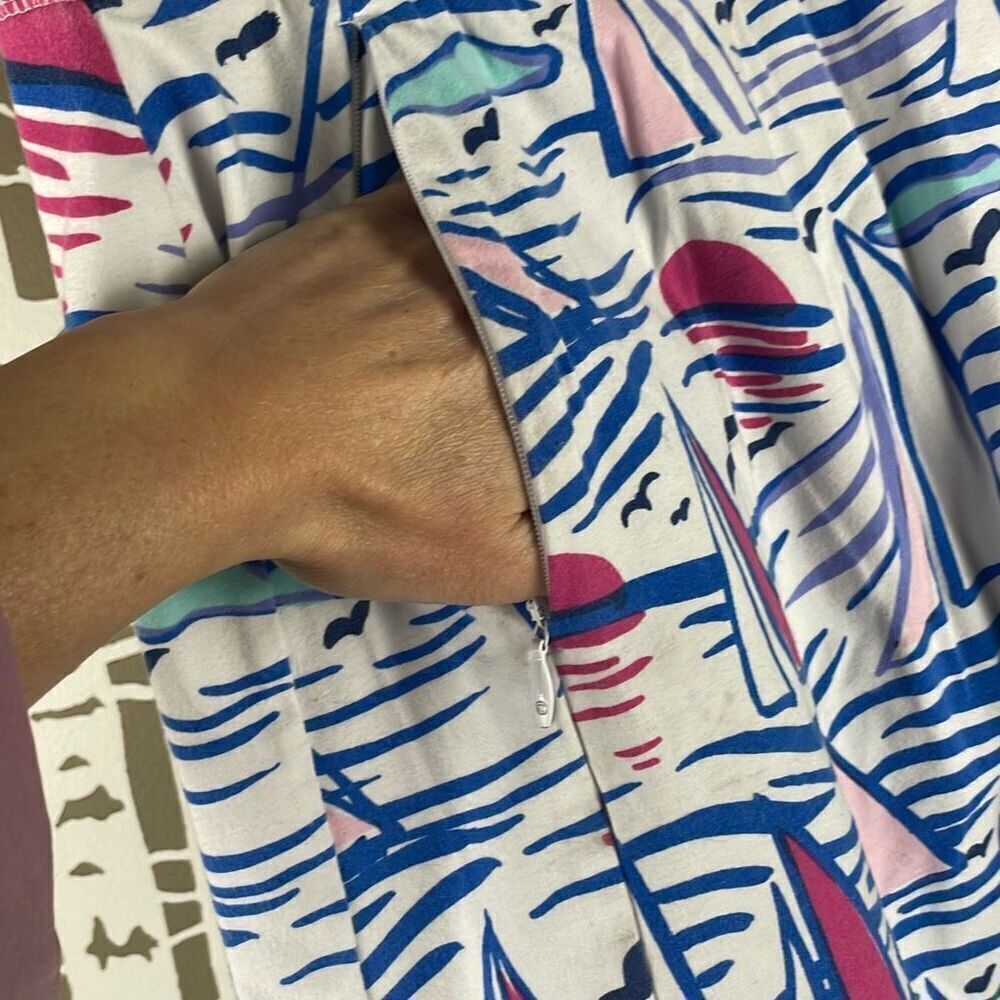 Talbots Nautical Sailboat Print Skort S - Picture 5 of 10